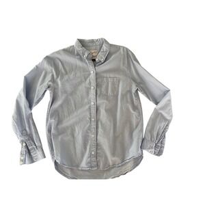 Universal Thread Camden Shirt Womens Small Light Blue Cotton‎ Button Down Pocket